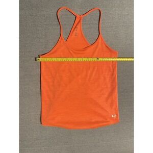 Under Armour HeatGear Orange Racerback Tank Top XS Athletic Workout Gym‎ Shirt